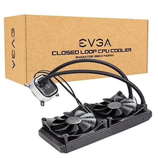 Evga Corporation EVGA 400-HY-CL28-V1 CLC 280 Liquid - Water CPU Cooler with RGB LED Cooling 400-HY-CL28-V1